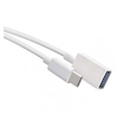 Datový OTG kabel USB-A 3.0 USB-C 3.0 s funkcí redukce, 15 cm, bílý EMOS SM7054