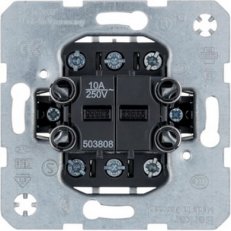 Kolébkové tlačítko řaz. 6/0 + 6/0 10A 250V modul přístroje /53503808/ 503808