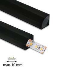 Rohový hliníkový profil černý RS2 16x16mm černý difuz 2 m MCLED ML-761.312.43.2