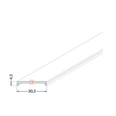 FKU78-C9-KLIK-1M-W(OP) Plexi C9 KLIK opálové pro FKU78, 1m FK TECHNICS 4739592