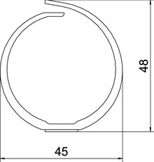 OBO VF 40KB rws Propojovací kanál VF flexibilní samolepící pr. 40mm čistě bílá