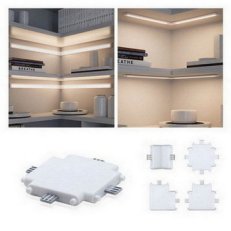 Nábytkové svítidlo Clever Connect X-spojka Border bílá mat 12V PAULMANN 99966