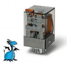 Průmyslové relé, DIN, 2P/10A, 24V AC, MA_MI FINDER 60.12.8.024.0040