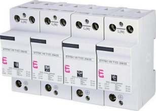 Kompaktní svodič přepětí se signalizací ETITEC VS T12 255/25 4+0 RC 4p síť TNS