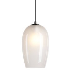PANTILO OVAL PD, E27 závěsné svítidlo, bílá/chrom SLV 1006402
