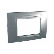 Unica Allegro Krycí rámeček trojmodulový, Silver SCHNEIDER MGU4.103.60