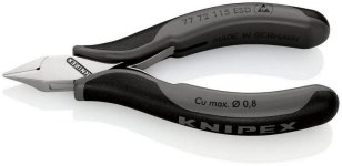 Boční štípací kleště pro elektroniku ESD 115 mm KNIPEX 77 72 115 ESD