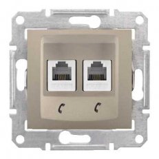 Sedna Zásuvka telefonní 2xRJ11, Titan SCHNEIDER SDN4201168
