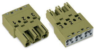 Zástrčka 3pól. Kód. B světle zelená WAGO 770-273