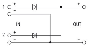 Redundantní modul, vstupní napětí 2x 9-54 V DC, vstupní proud 2x 12,5 A