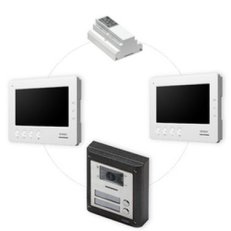 VIDEX BUS2 7''  handsfree videosouprava, 2 úč., ZM, broušená nerez, rybí oko