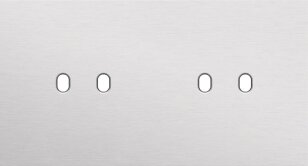 2násobný čelní panel, vodorovný, NIKO Toggle alu GREY BRUSHED 155-57802