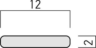 PRF002 FLAT AL. PROFILE for COOLING 2 m