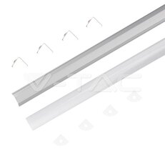 Aluminum Profil 2000 x 15.8 x 15.8mm Milky, VT-8109 V-TAC SKU3353