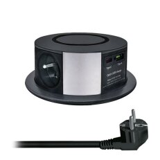 3z + USB A+C 20W PD, Wireless 10W, výsuv
