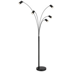 Stojací lampa ROBBY černá matná 5x35W GU10 IP20 GLOBO 57910-5S