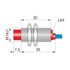 Válcový indukční senzor Atex plyn/prach AECO SI14-NE5 LC10 AGD1
