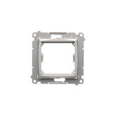 Přechodový adaptér pro zařízení standardu 45×45 mm, stříbrná matná metalizované