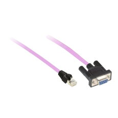 CANopen Předmontovaný kabel, Modicon M258, 0,5 m, 1 RJ45, 11 samice SUB-D 9