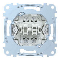 Dvojité tlačítko, Merten, řazení 1/0+1/0, 1pól, 10 A, 250V AC, šroubové