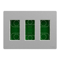 Centrální jednotka NOVÁ UNICA SYSTEM+ 3x4 modulů zapuštěná, Aluminium