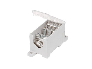 Blok pro rozdělení fází PVB 250-3/8 1pól. AL/CU 250A 690V šedý na DIN 1004011