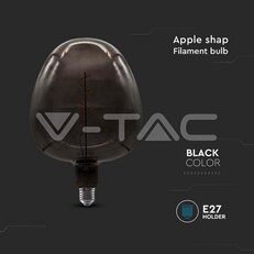 LED Bulb 4W E27 Filament Apple Shape Black VT-2263, V-TAC SKU8064