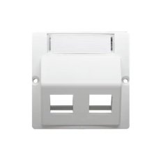 Kryt zásuvky komunikační (pro prvky Keystone), šikmé dvojité, bílá BMGKS2P/11
