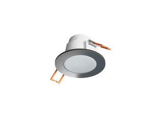 Pevný LED podhled SPOTLIGHT IP65 ROUND bodovka stříbrná broušená neutrální 5W