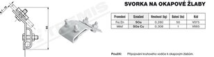 Svorka na okapové žlaby SOa (FeZn) TREMIS V075