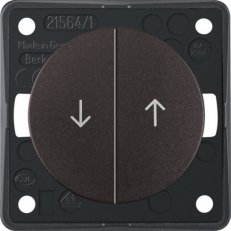 Žaluziový tlačítkový spínač 1pól 10A 250VAC Integro Flow/Pure hnědá mat