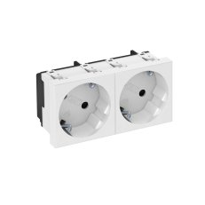 OBO STD-D3 RW2 Zásuvka 33° schuko ochranný kontakt,2-nás. 250V 10/16A čistě bílá