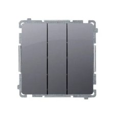 Trojitý spínač s orientačním LED podsvětlením 10AX, 250V,bezstříbrná matná