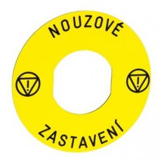 Schneider ZBY9T30 Štítek - NOUZOVÉ ZASTAVENÍ - 60 mm