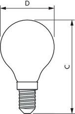 LED žárovka PHILIPS CorePro LEDLuster ND 6.5-60W P45 E14 840 CL G