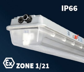 Prachotěsné svítidlo EXTEND-Ex-P-LED-D-8000-236-4K-3F IP66 5x1,5 mm2 053261 3F