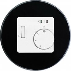 Retro DSR 2T-00000-1131 Termostat analog RTR-E 8011-50 bílý bez čidla Sklo černá
