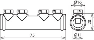 Válcová spojka, odlitek Zn, pro prům. 7-10mm se čtyřmi šrouby M6x12mm