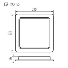 Vestavné svítidlo TAVO LED DL 24W-NW KANLUX 36519