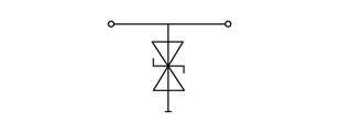 Svorka pro moduly dvoupatrovás diodou šedá 2,5mm2 DC48V Wago 870-523/281-590
