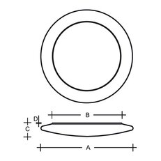 Stropní svítidlo Rondo 550mm 30,4W 4000K 3140lm LUCIS PS13.K2.R550