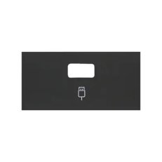 Kryt pro jednonásobnou USB zásuvku (přístroj1/2) :3067 černá matná 10001091-238