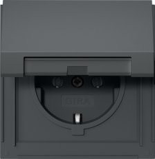 Zásuvka SCHUKO ZV TX_44 antracit GIRA 445467