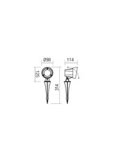 Bodové svítidlo ZIGGY PR LED COB 12W IP65 DG 3000K REDO 90110