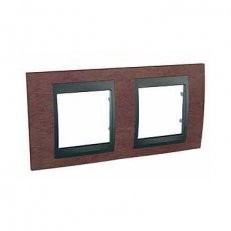 Unica Top Krycí rámeček dvojnásobný, Tabaco/Grafit SCHNEIDER MGU66.004.2M4