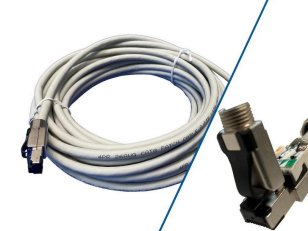 Patchkabel 2xRJ45 STP Cat.8, šedý, 5m