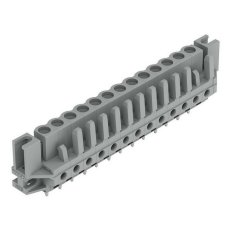 Pružinová svorkovnice THT rovná 5 mm šedá 13pól. WAGO 232-143/047-000