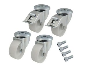 Kolečka pod stojanový rozvaděč, nosnost 600 kg, set 4 kusů SOLARIX 80823000