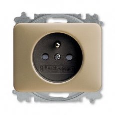 ABB ALPHA EXCLUSIVE Zásuvka s ochr. kolíkem a clonkami palladium 5519B-A02357260