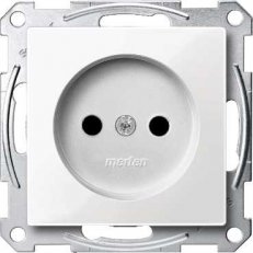 Merten Zásuvka bez zemnícího kontaktu 250V clonky System M Polar MTN2000-0319